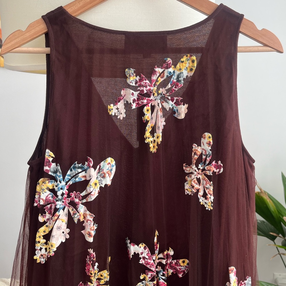 NWT Anthropologie Geisha Designs Cassandra Appliqued Tulle Maxi Dress - Picture 9 of 10
